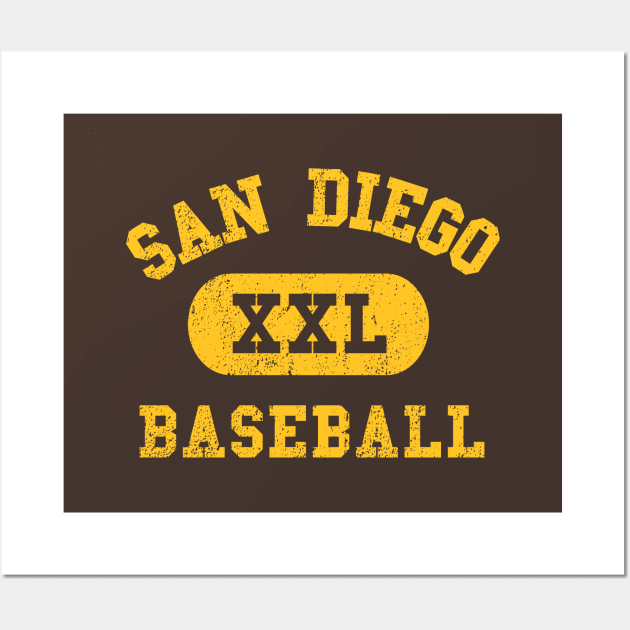 San Diego Baseball Wall Art by sportlocalshirts